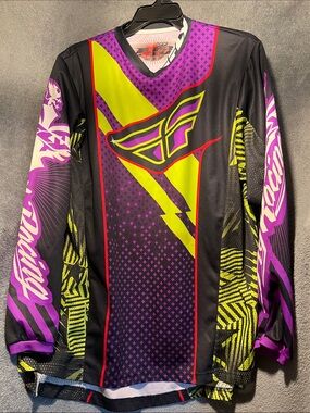 Fly Racing Men’s Purple & Yellow Motocross Jersey